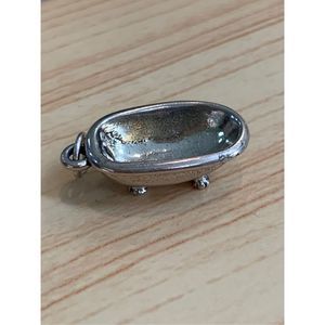 .925 Bath Tub Household Sterling Silver Jewelry Charm